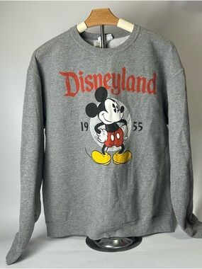 Disney Gray Crewneck Sweatshirt with Red Script #P091